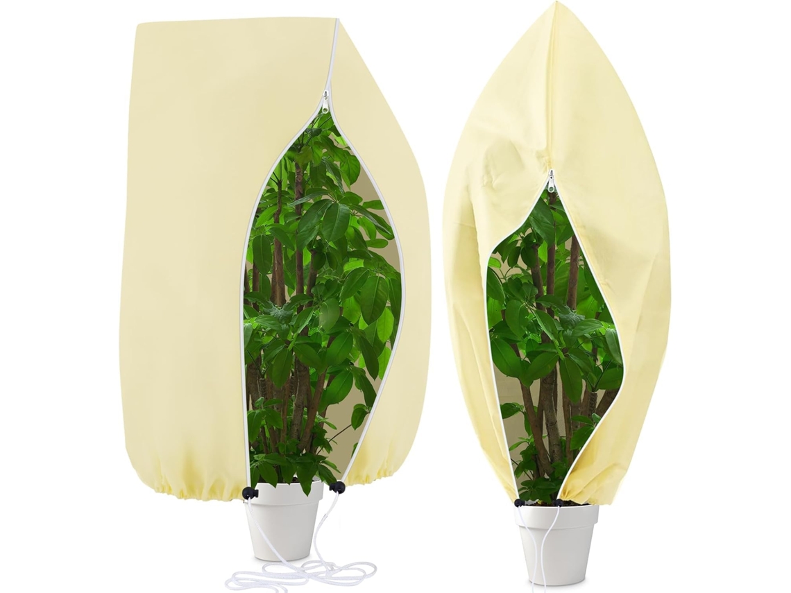 Capa De Proteção Para Plantas No Inverno 200x240 Cm,2 Peças,cobertura Antigeada Reutilizável Com Cordão Para Árvores E Arbustos Btforus