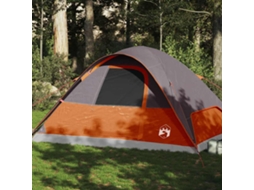 Vidaxl Tenda Familiar Cúpula Para 6 Pessoas Impermeável Laranja