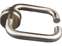Fechadura Corta Fogo Em Aço Inoxidável 304, Maçaneta Bipartida Para Porta Corta Fogo, Maçaneta Dupla Curva