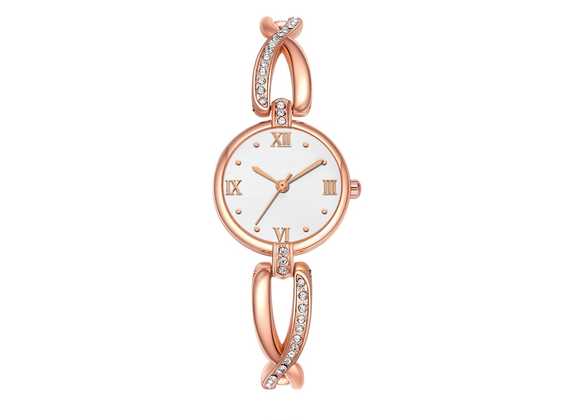 Lvpai Relógio de Luxo Feminino com Quartzo Pulseira de Strass Elegante Moda Diária 2