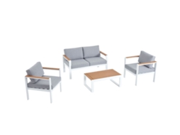 Conjunto Relax CONCEPT U Maringo Branco Aluminio 4P