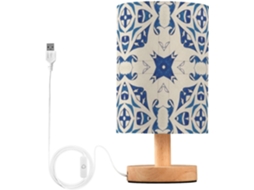 Luminária noturna USB Kill, com design exclusivo em azul marinho, ideal para mesa de cabeceira ou escrivaninha.