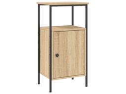 Bedside Cabinet, Bedside Cabinets Vidaxl Marrom Madeira Processada (n/a)