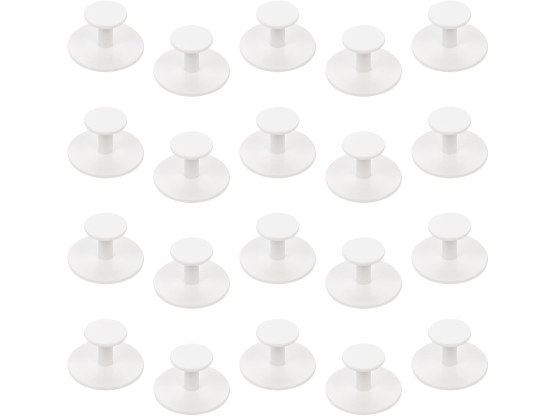 Pretyzoom 20-puxadores Autoadesivos Brancos Para Armários E Móveis De Cozinha, Leves E Fáceis De Usar, Design Moderno E