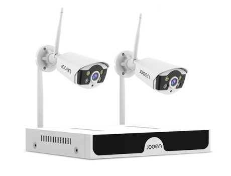 Sistema Vídeovigilância Wifi com 2 Câmaras Hd JOOAN Wireless Imagens na Tv Monitor Pc Ou Telemóvel