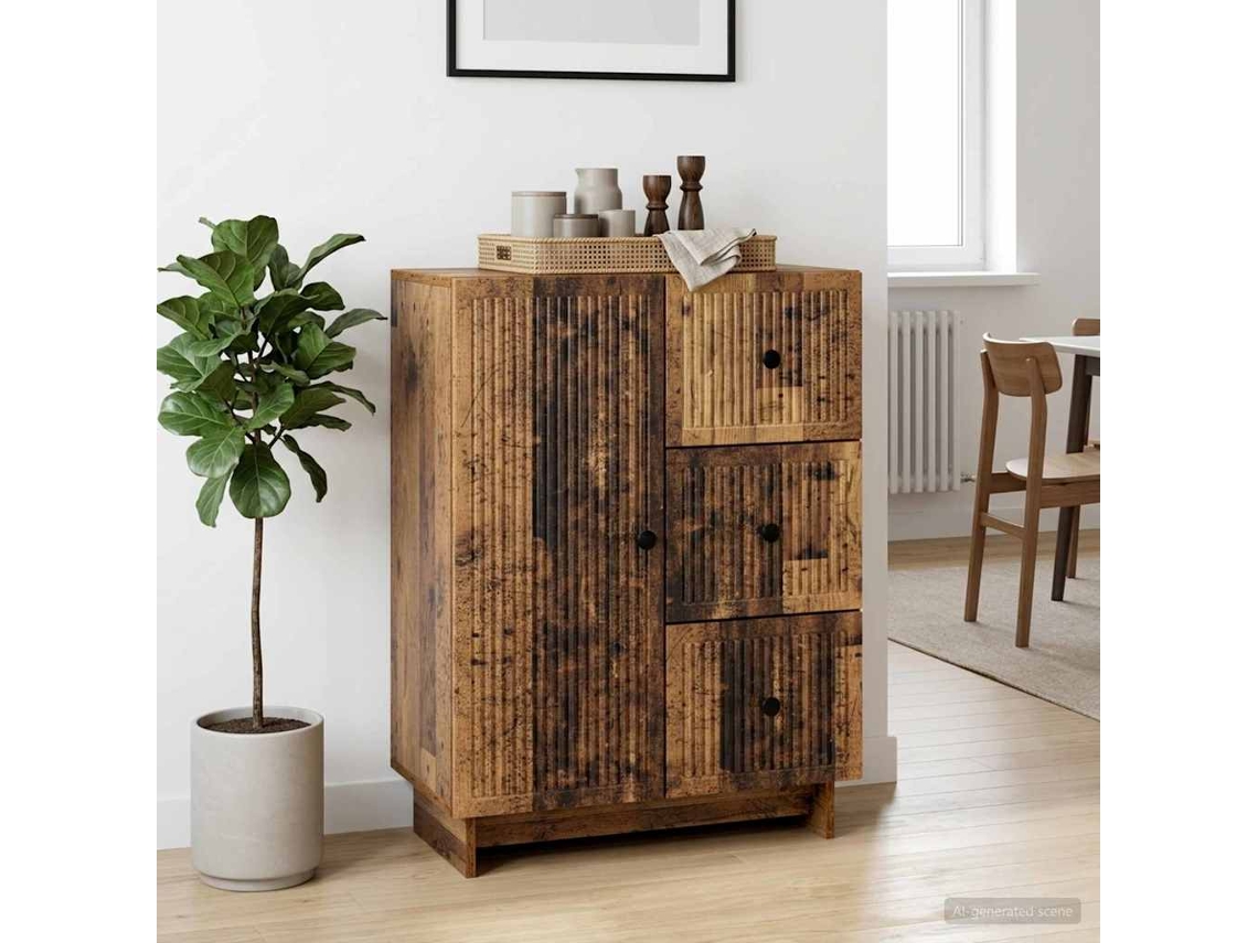 Vidaxl Buffet Madeira Antiga 66 X 34,5 X 90 Cm Derivados De Madeira