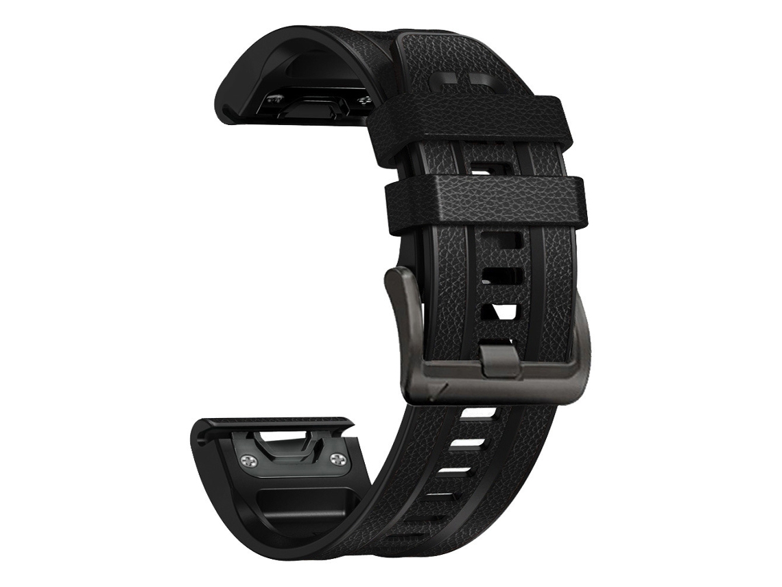 Pulseira Em Pele De Silicone Para Garmin Fenix ​​​​8ª Geração 51mm/7/6/5/93526mm) Preto Hexinyigjly