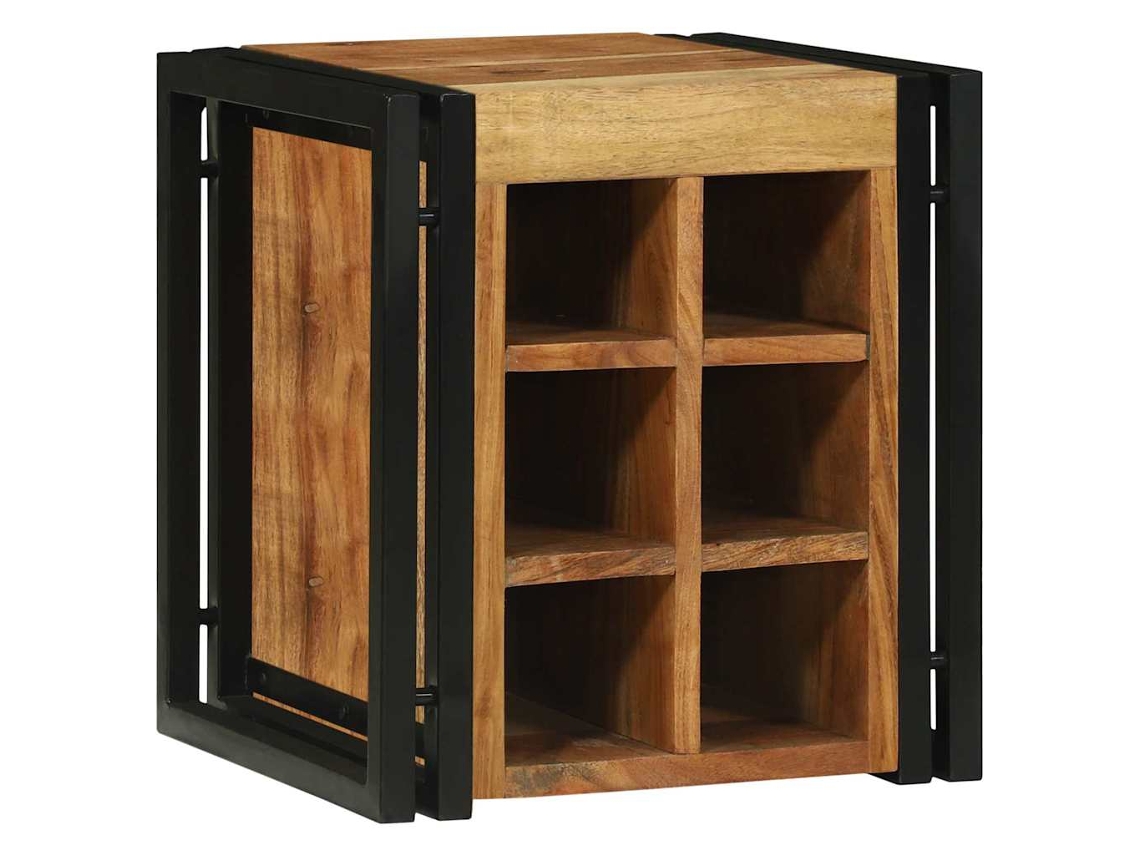 Vidaxl Escorredor De Vinho 35 X 35 X 39 Cm Madeira Sólida De Acácia