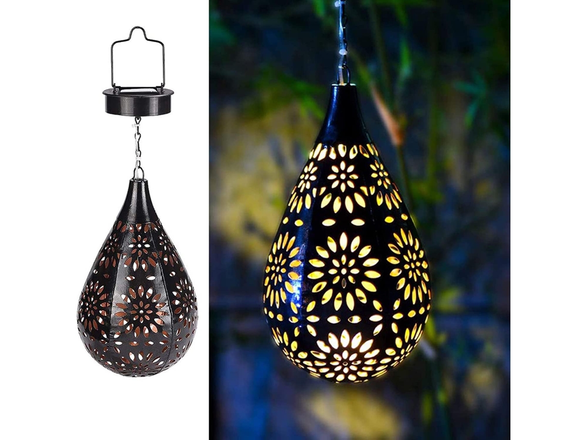 Lanterna Solar Para Exterior, Decoração De Jardim, Lâmpada Solar De Metal Suspensa, À Prova Dágua, Led, Varanda, Pátio, Iluminaçã Aquaforge