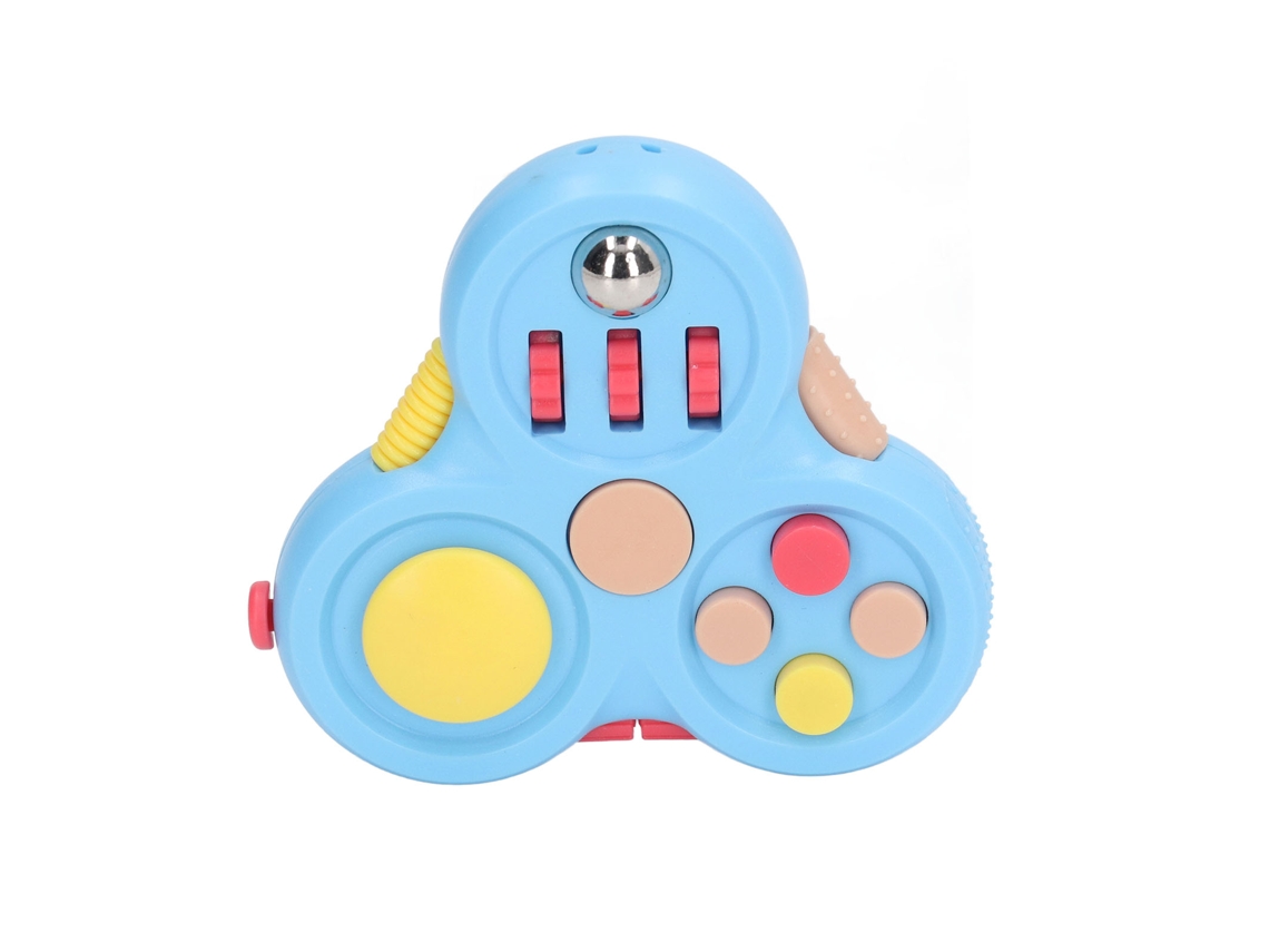 Walshlxq brinquedo de Controlador Rotatório Sensorial para Dedos com Botão de Bolinha para Alivio de Estresse e Ansiedade Azul