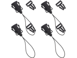 Adaptador De Alça De Câmera Em Plástico Preto, Pacote Com 4 Clipes.