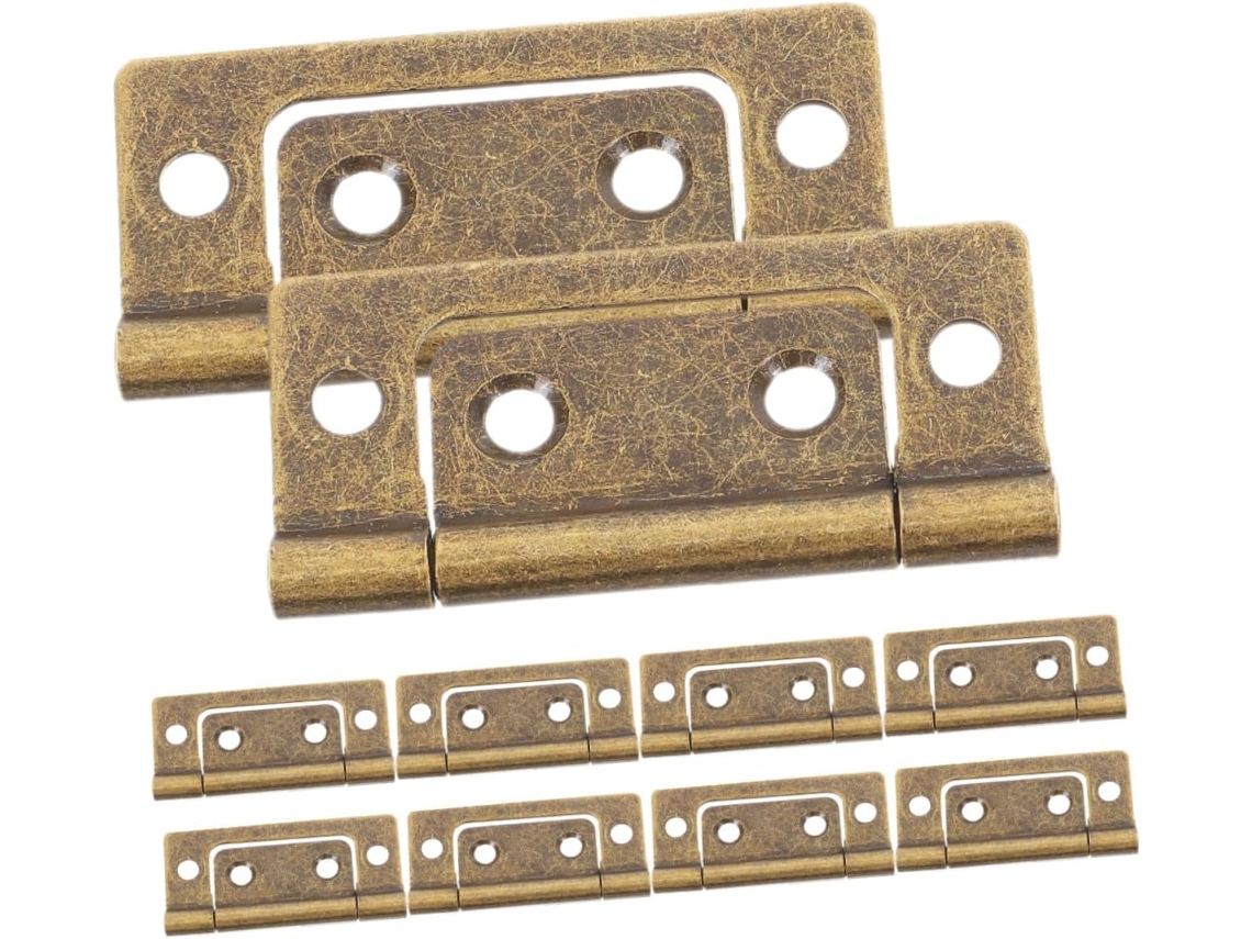 Conjunto De 10 Dobradiças Embutir Reforçadas Para Portas Armários