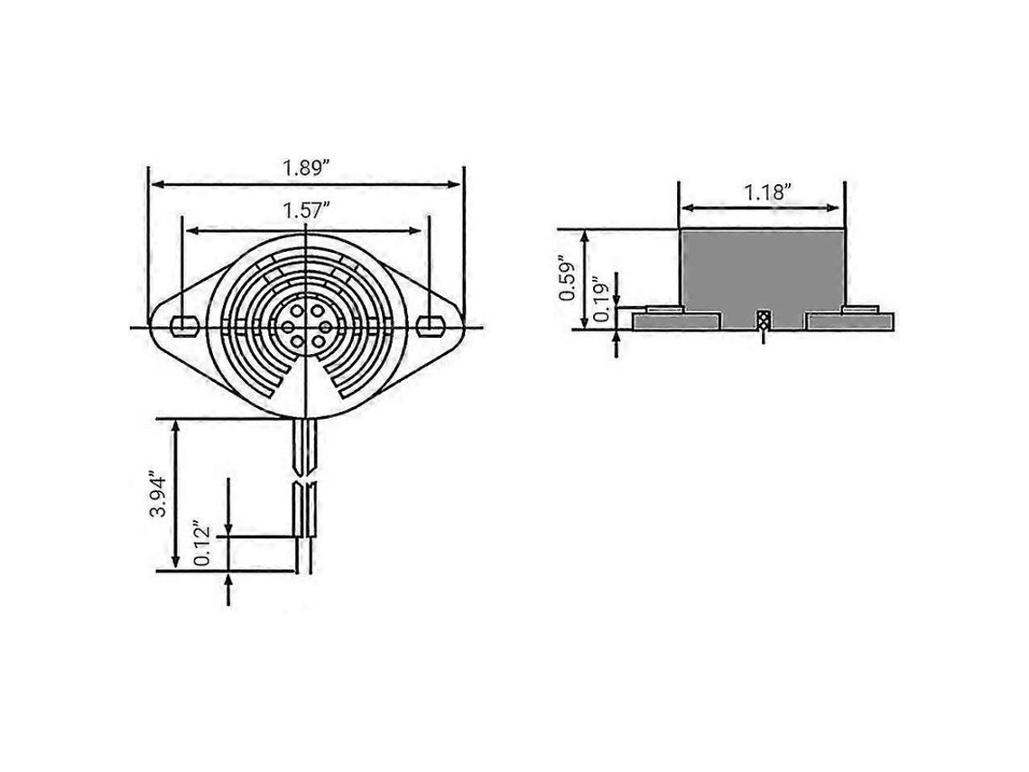 Fasst 2 Peças Buzzer Alarme Eletrônico Ativo Piezo 3 24v Som Contínuo 100db 30x15mm para Exterior Tráfego Fábrica