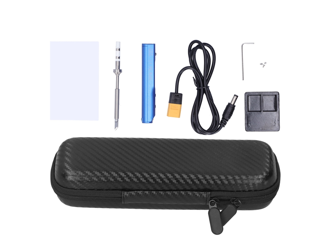 Orevant-kit De Soldador Eléctrico Com Regulação De Temperatura Ferramenta De Soldadura Caixa De Suprimentos Industriais Sq‑001 Azul