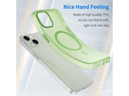 Capa Híbrida Translúcida Para Iphone 13 - Tpu E Pc Com Magsafe | Fosca - Verde