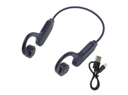 Fones De Ouvido De Condução Óssea Bluetooth 5.3 Com Display Digital Led Ipx5 À Prova Dágua Fones De Ouvido Sem Fio Para Esportes, Azul Ly Ebike