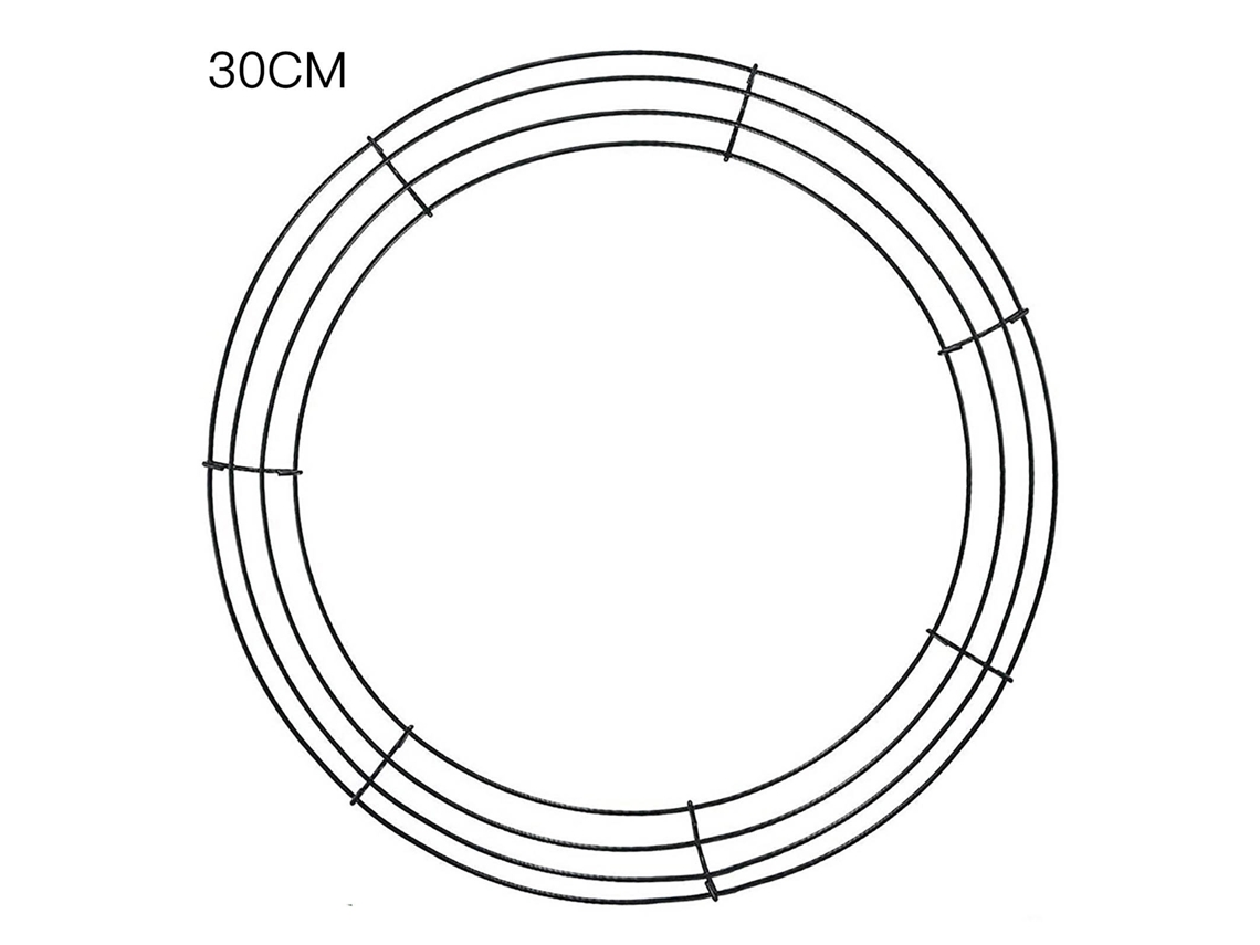 Laxiscreed Coroa De Natal Circular Em Ferro De 30cm Para Decoração Diy Com Argola Preta