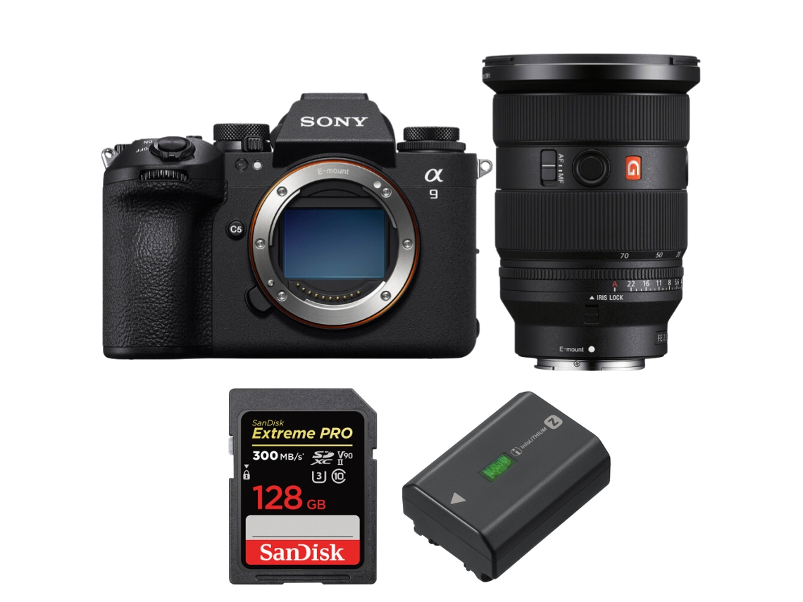 A9 Iii + Fe 24 70mm F/2.8 Gm Ii + 1 Sandisk 128gb Uhs ii 300mb/s + 1 Sony Np fz100 + Ebook “20 Dicas para Fotos Que Impressionam” SONY