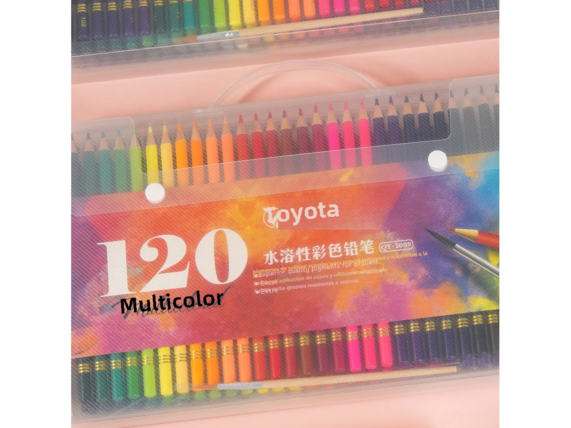 Conjunto de Lápis de Cor Aquareláveis, com 48/72/120/150/180 Cores, Pré Carregados, Numerados e Resistentes À Luz AQUAFORGE