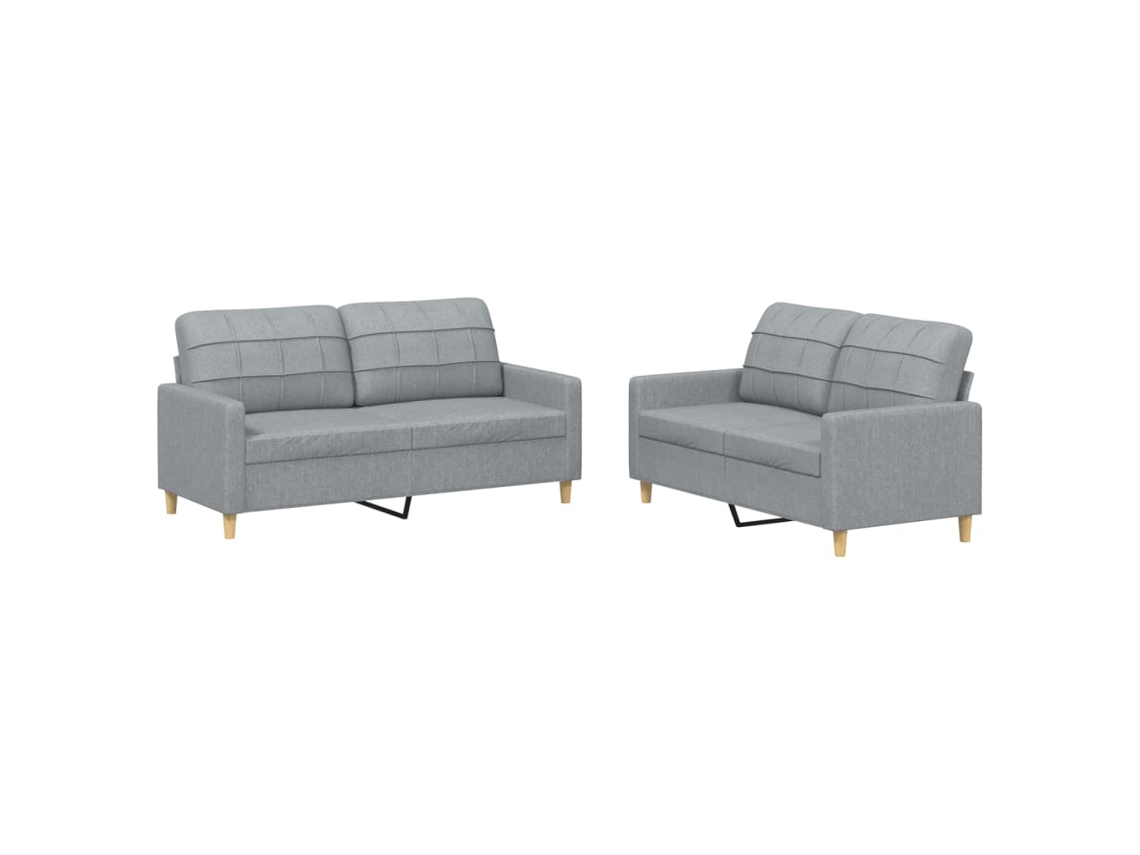 Sofa Set, Sofa Sets Vidaxl Cinzeto Tecido (n/a)