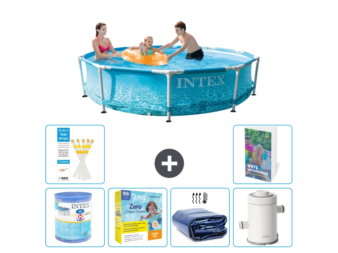 Intex Piscina Com Estrutura Redonda - 305x76 Cm - 7-peças S65