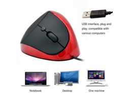Rato vertical sem fio YURU, ergonômico, sensibilidade ajustável 800/1200/1600 DPI, compatível