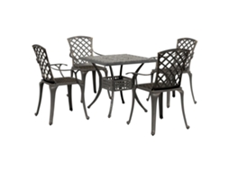 Maison Exclusive - 5 Pcs Conjunto De Jantar Para Jardim Alumínio Fundido Bronze