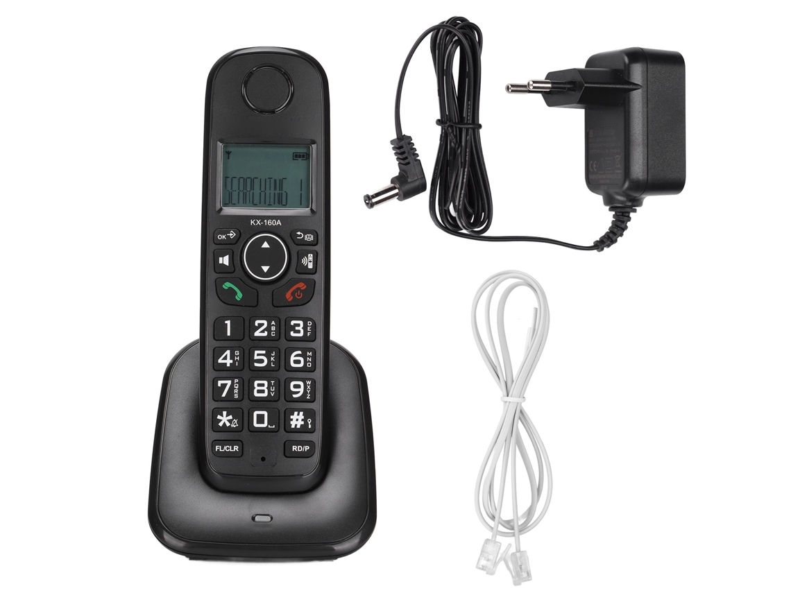 Telefone Sem Fio com Identificação de Chamadas Egravador de Mensagens EOOCOO