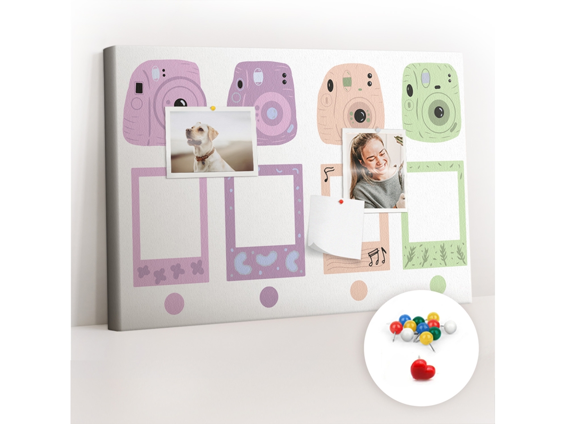 Painel De Cortiça Para Parede Conjunto De Câmeras Para O Quarto Das Crianças Espelharte (60x40 Cm)