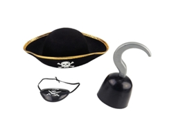 Conjunto de 3 Peças de Fantasia de Pirata ALLINLESS