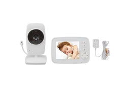 Monitor Bebê 3.2" Zoom Temp Visão Noturna Intercom