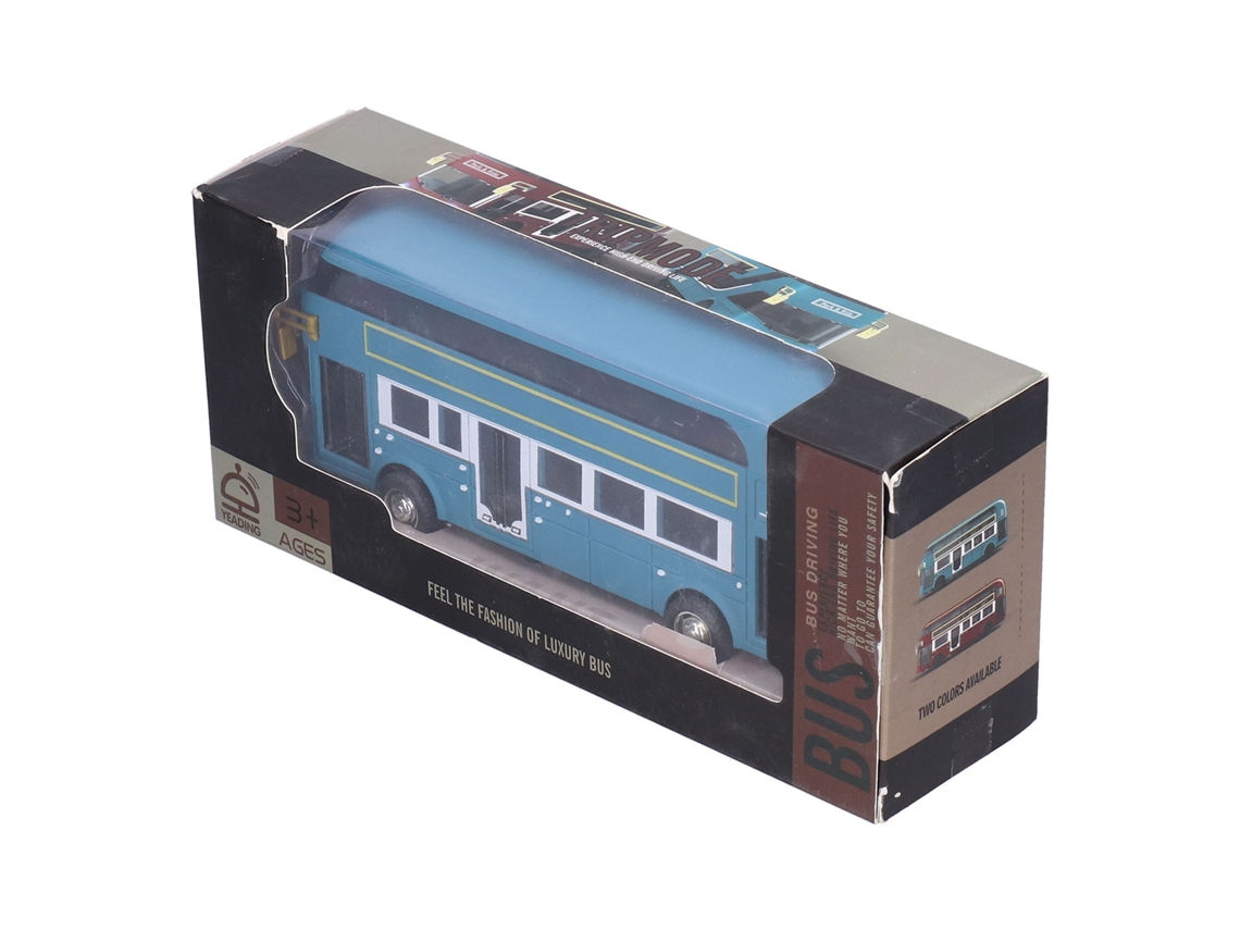 Primerox modelo de Ônibus Brinquedo com Luz e Som Função de Recuo para Decoração e Coleção Infantil