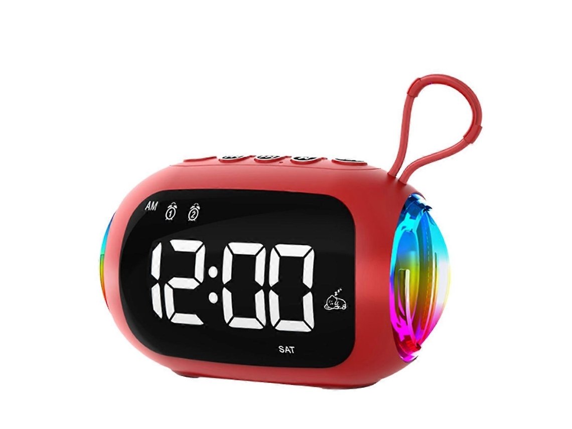 Despertador Rádio Fm Alto Falantes Bluetooth Luz Colorida Subwoofer, C Yunzii