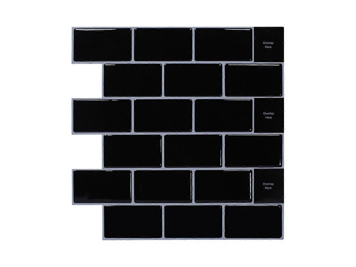 Azulejos autoadesivos para parede, decoração de azulejos para cozinha e banheiro, azulejos de metrô, adesivos de azulejo 3D autoadesivos Slowmoose