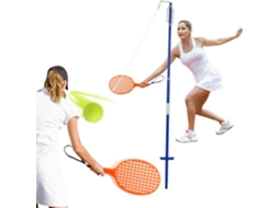 Conjunto de Bola de Balanço Portátil Altura Ajustável de 3 Níveis Jogo de Família Tetherball de 2 Painéis COSTWAY