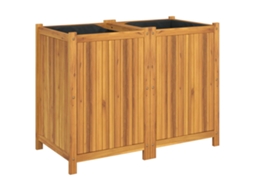 Vaso de Jardim VIDAXL Marrom Madeira de Acácia 100X50X75 Cm