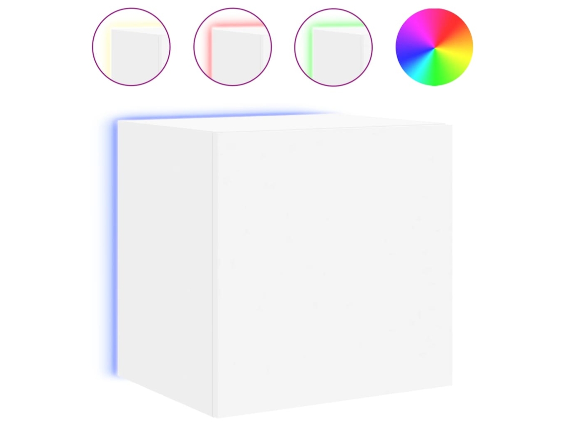 Tv Wall Cabinet, Tv Wall Cabinets Vidaxl Branco Madeira Processada (40.5 X 35 X 40 Cm)