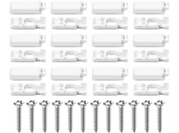 Conjunto De 12 Persianas Plissadas Reposição, Acessórios Para Persianas Plissadas, Plástico, Brancas