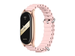 Pulseira De Silicone Respirável Mijobs Plus Para Xiaomi Mi Band 8, Com Design Náutico.
