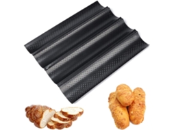 Forma Antiaderente Para Baguete E Pão Francês, Estrutura Perfurada, Para Forno, Confeitaria E Preparo Doméstico