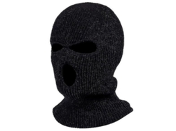 Balaclava de inverno unissex Fasst com 3 orifícios, máscara de malha quente e resistente ao vento para esqui, snowboard e atividades ao ar livre, preta. INSTRUÇÕES DE CUIDADO