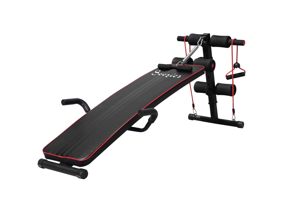 Aparelho Abdominais Banco Treino Faixas Resistência 120kg VELTRIX