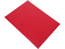 Porta-certificados acolchoado Kallory, vermelho, tamanho carta, com aberturas nas bordas e suporte durável em PVC.