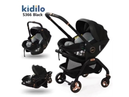 Carrinho De Bebê 3 Em 1 Dobrável Luxo Com Moisés E Cadeira De Carro, Conforto Para Recém-nascido, Compacto E Multifuncional
