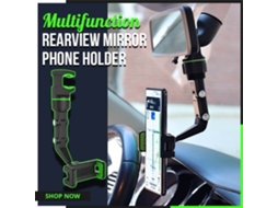 Suporte Para Celular Para Retrovisor De Carro, Preto
