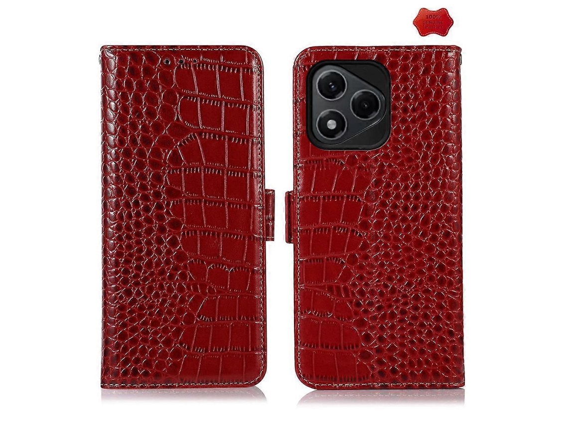 Capa De Celular Em Couro De Crocodilo Com Camada Superior De Couro Bovino Para Honor 400 Lite
