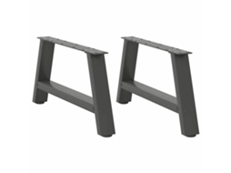Vidaxl Pés Para Mesa De Centro Em Formato A, 2 Peças, Antracite, 70x (30-31) Cm, Aço