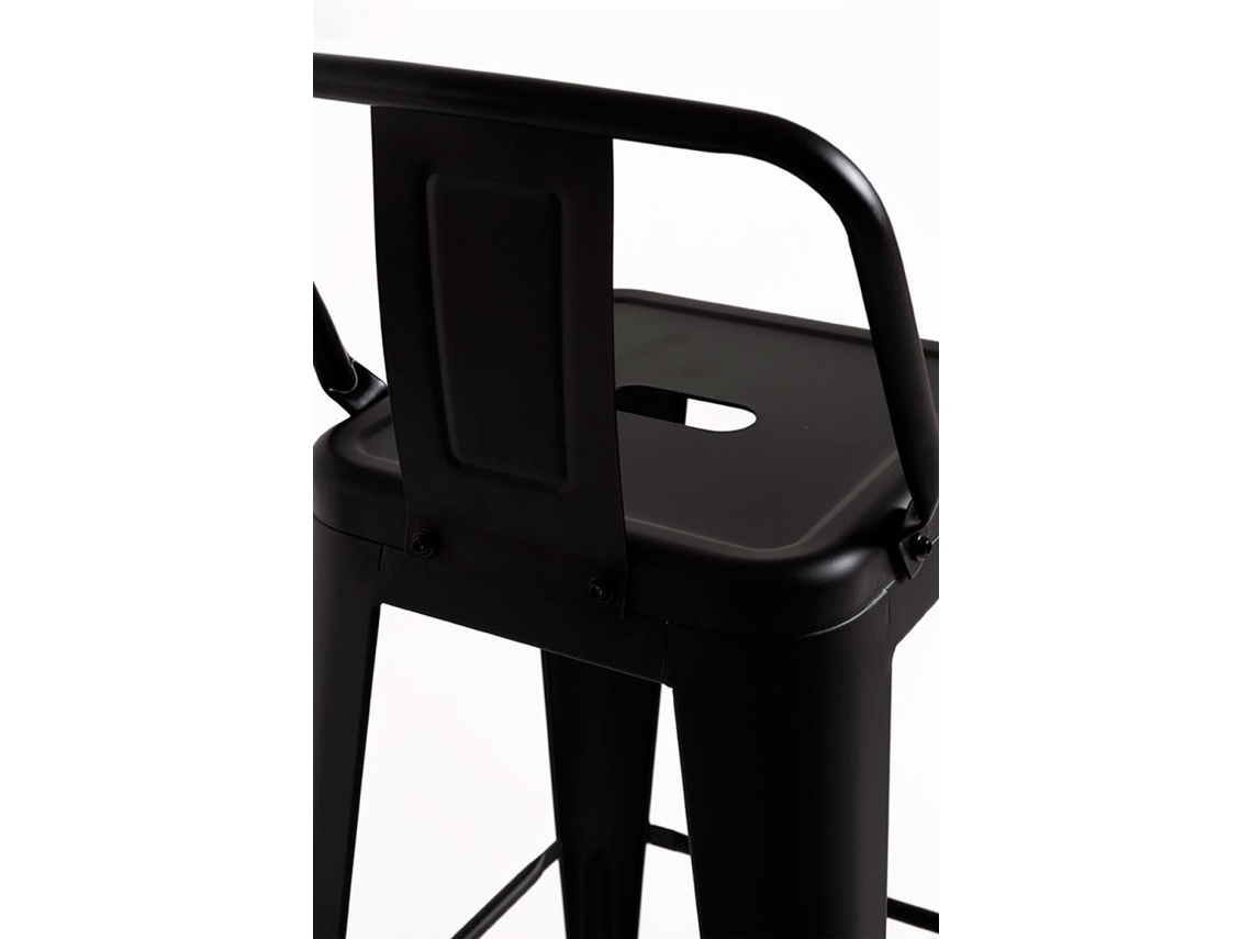 Pack 2 Bancos Torix Encosto 100 Cm - Preto Mate