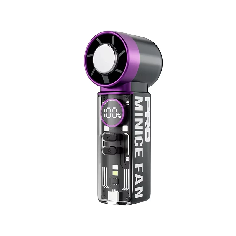 (cinza) Ventilador Portátil De Alta Velocidade Com Resfriamento Por Semicondutor, Mini Ventilador Portátil Recarregável Para Uso Externo.