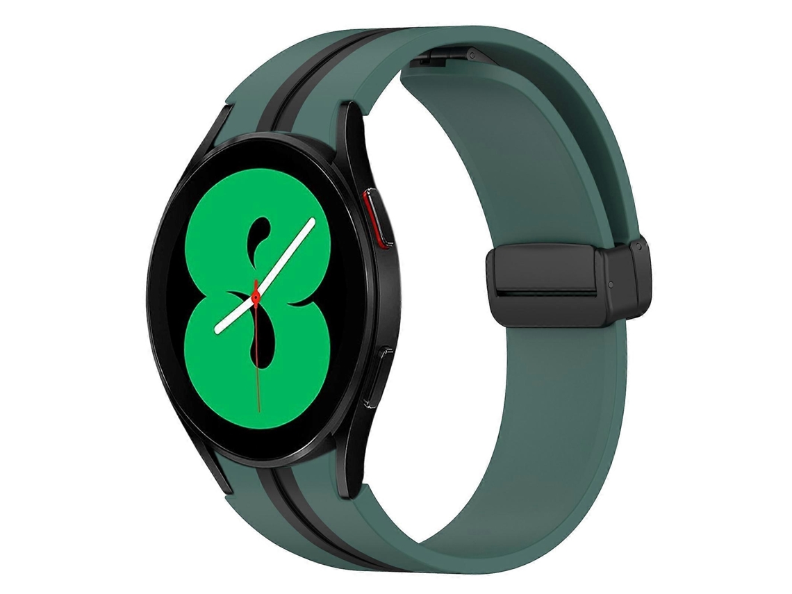 Pulseira De Silicone Dobrável Com Fecho Magnético Para Samsung Galaxy Watch 4 44mm